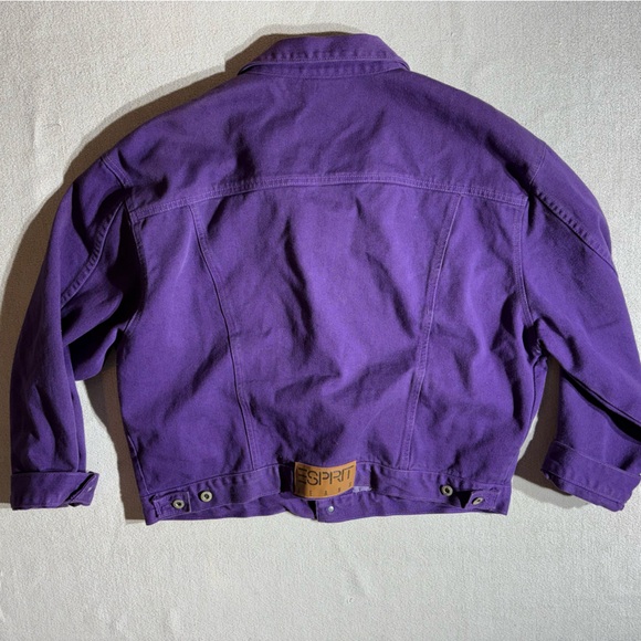 Esprit VINTAGE Oversized  Purple Jean Jacket - Picture 7 of 8